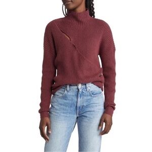 Elegant Maroon Turtleneck Sweater